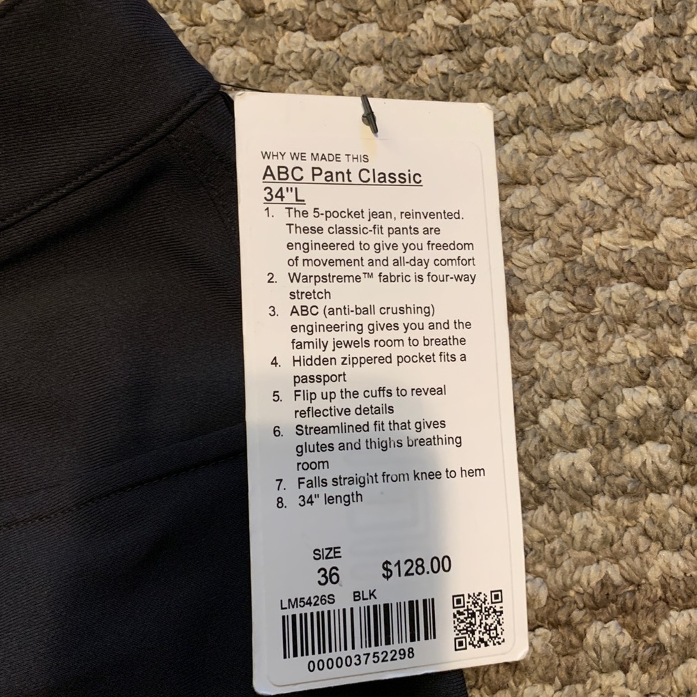 Lululemon ABC Pant Wrapstreme - Gray/Obsidian
